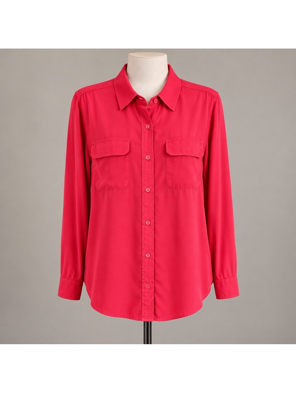 Equipment Women’s XL Tomato Red Button-Down Blouse
